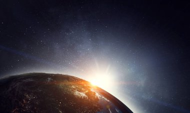 Benzersiz Bizim evrenimiz. Karışık teknik