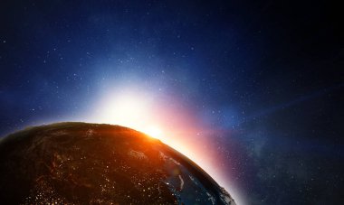 Benzersiz Bizim evrenimiz. Karışık teknik