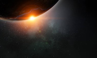 Benzersiz Bizim evrenimiz. Karışık teknik