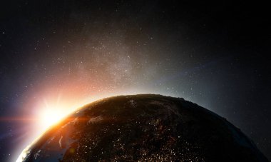 Benzersiz Bizim evrenimiz. Karışık teknik