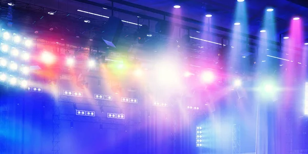 Lichten van de nachtclub. Gemengde media — Stockfoto