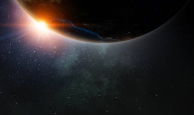 Benzersiz Bizim evrenimiz. Karışık teknik