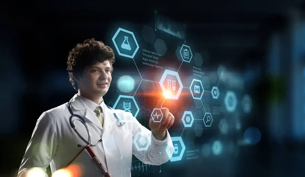 Innovative technologies in science and medicine. Mixed media — Stock Photo, Image