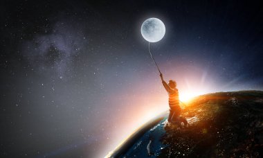 Çocukça tatlı rüyalar. Karışık teknik