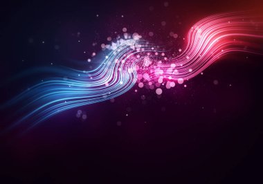 Renkli ışıklar hareketle bulanıklaşıyor