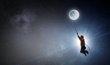 Çocukça tatlı rüyalar. Karışık teknik