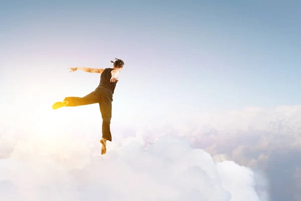 Een danseres in de sprong. Gemengde media — Stockfoto