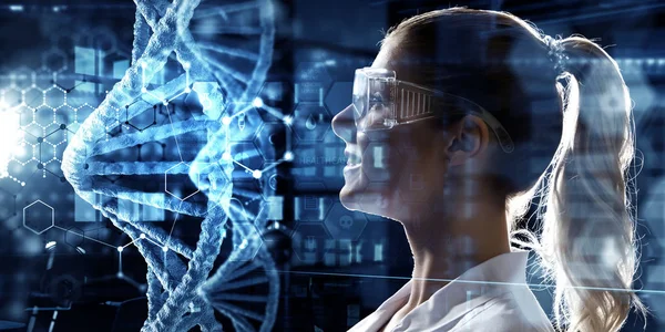 Innovatieve technologieën in wetenschap en geneeskunde. Gemengde media — Stockfoto