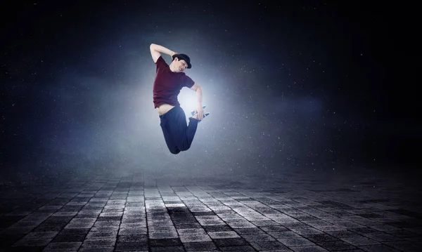 Dance is his world . Mixed media — Stock Photo, Image