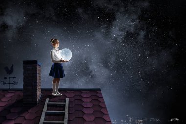 Çocukça tatlı rüyalar. Karışık teknik