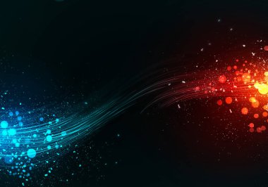 Renkli ışıklar hareketle bulanıklaşıyor