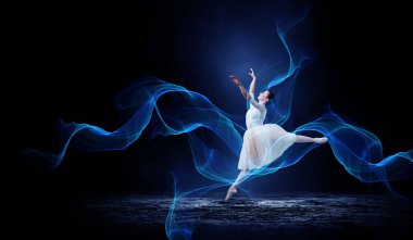 Zıplayan balerin. Karışık ortam