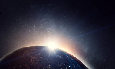 Benzersiz Bizim evrenimiz. Karışık teknik