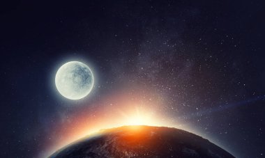 Benzersiz Bizim evrenimiz. Karışık teknik