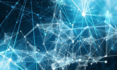 Bağlantı ve iletişim kavramı. 3D render