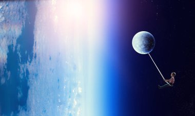 Çocukça tatlı rüyalar. Karışık teknik