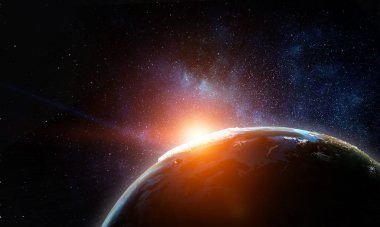 Benzersiz Bizim evrenimiz. Karışık teknik