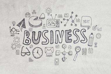 İş stratejisi konsepti. Karışık ortam