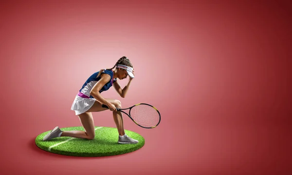 Duże tenisista. Techniki mieszane — Zdjęcie stockowe