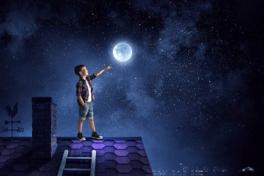 Çocukça tatlı rüyalar. Karışık teknik