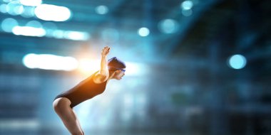 Yüzücü Yarışması'nda. Karışık teknik