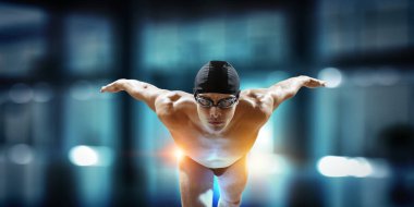 Yüzücü Yarışması'nda. Karışık teknik