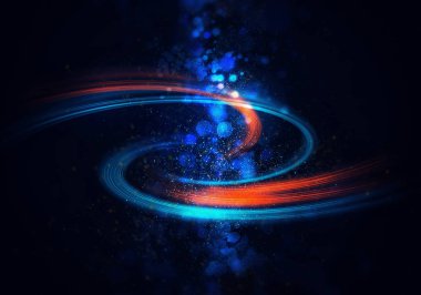 Renkli ışıklar hareketle bulanıklaşıyor