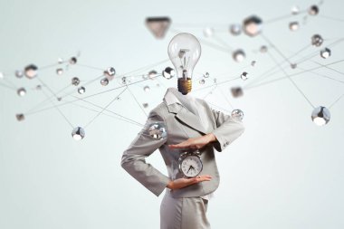 Fikirler kafa dolu. Karışık teknik