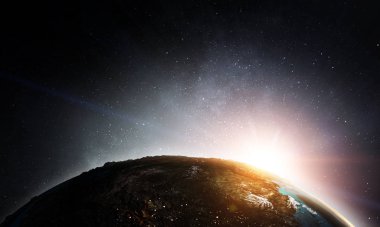 Benzersiz Bizim evrenimiz. Karışık teknik