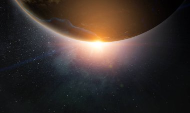 Benzersiz Bizim evrenimiz. Karışık teknik