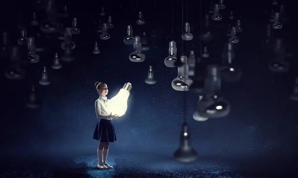 The light of education. Mixed media — Stock Photo, Image