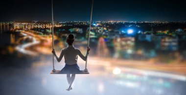 Çocukça tatlı rüyalar. Karışık teknik