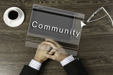 İş diyalog sahip. Karışık teknik