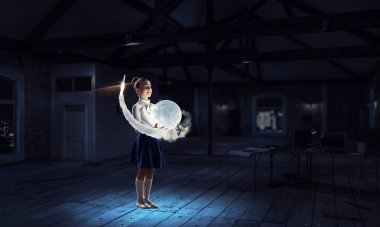 Çocukça tatlı rüyalar. Karışık teknik