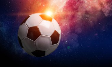 Futbol oyunu konsepti. Karışık ortam