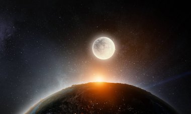 Benzersiz Bizim evrenimiz. Karışık teknik