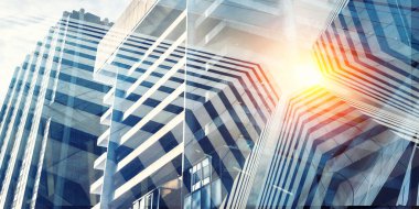 Başarılı endüstriyel mimari. Karışık ortam