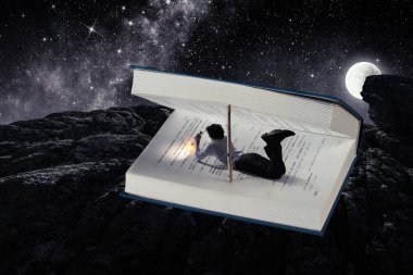 Okuma mest. Karışık teknik