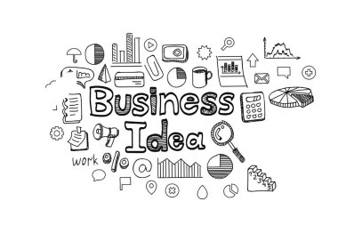 Beyazın iş çizimi. Karışık ortam