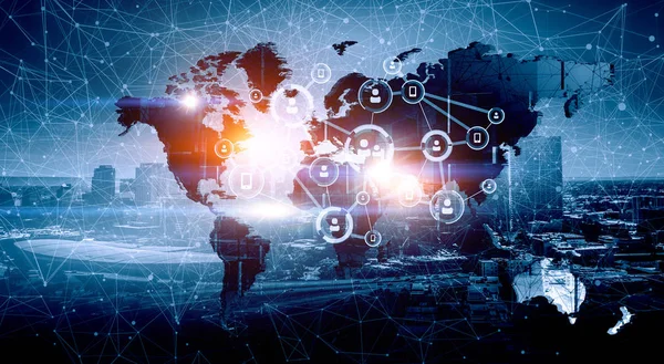 Global connection technologies . Mixed media — Stock Photo, Image