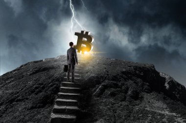 Gökyüzünde kripto para birimi başarı merdiveni