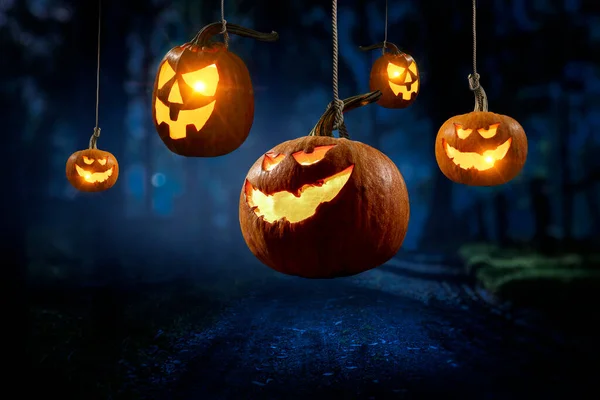 Diseño de Halloween con calabazas. Medios mixtos —  Fotos de Stock