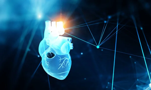 Innovative medicine concept. Heart symbol — Stock Photo, Image