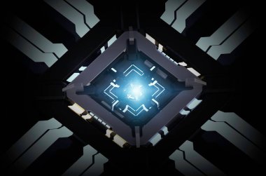 Teknoloji ve yenilik kavramı. Karışık ortam