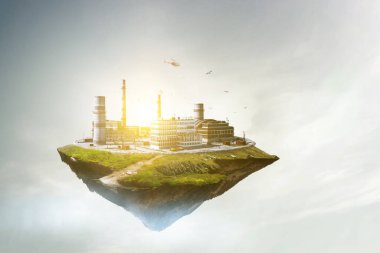 Tütsülenmiş endüstriyel enerji santrali