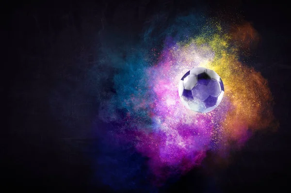Изображение футбольного мяча. Смешанные медиа — стоковое фото