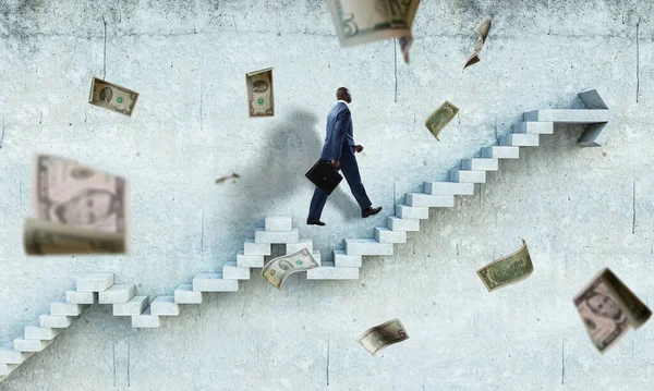 Image of businessman walking upstairs — Stock Photo, Image