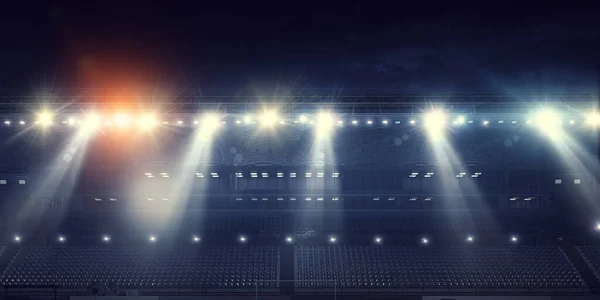 Grande estádio da noite. Meios mistos — Fotografia de Stock