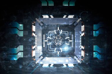 Teknoloji ve yenilik kavramı. Karışık ortam