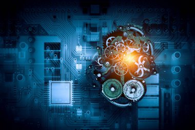 Metal elementlerden yapılmış insan kalbi görüntüsü